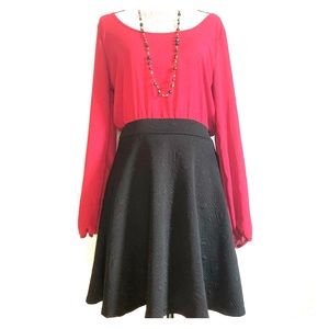 5/$25 Dress Rue21 Dark Red/Black Size Large